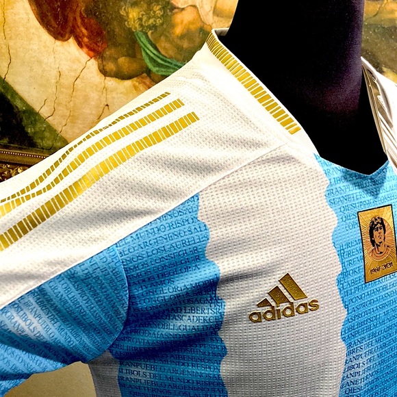 Adidas Argentina Rare Homage to Diego Maradona Timeless Jersey with Messi 10. - Picture 8 of 10